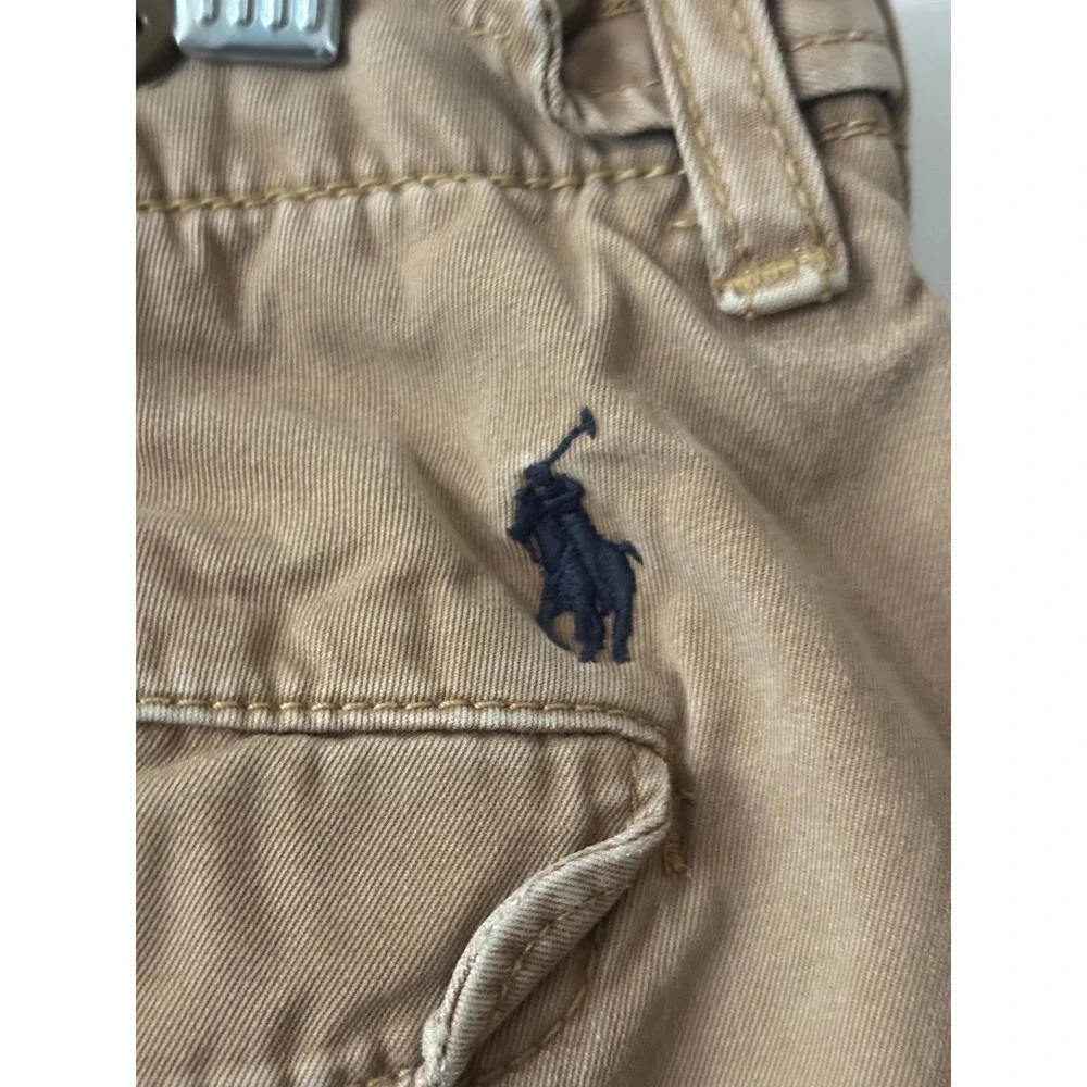 Polo Ralph Lauren Men Khaki Chino Trousers Button Fly Tan‎ Cotton Pants 36X32